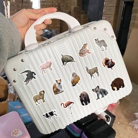 Realistic Animals Water Bottle Stickers for Kids,60 PCS Animals Stickers Pack for Laptop Phone Skateboard Bicycle Bumper Suitcase Luggage Car Guitar,Waterproof Aesthetic Vinyl Stickers for Teens Girls