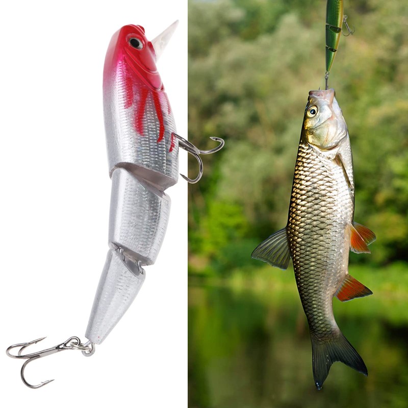 EMSea 5PCS Multi Jointed Fishing Lures Artificial Baits Plastic Lifelike