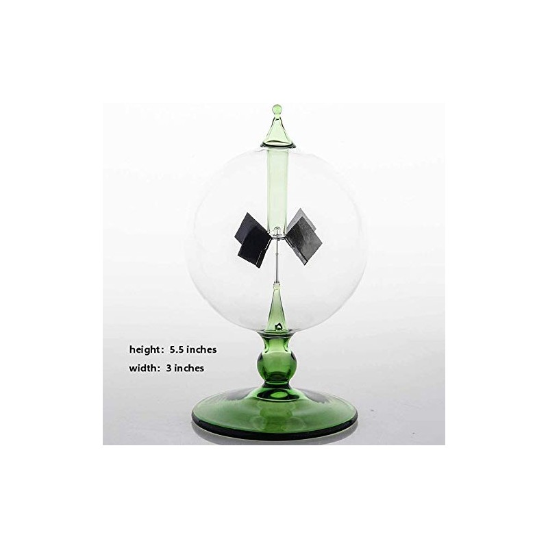 Adjivecct Green Solar Power Radiometer Crook Solar Energy Spinning Vane