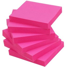 Early Buy 3x3 Sticky Notes Color Self-Stick Notes 6 Pads/Pack (Rose Red)