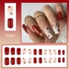 Red Press On Nails Medium Coffin Shape Red Fake Nails