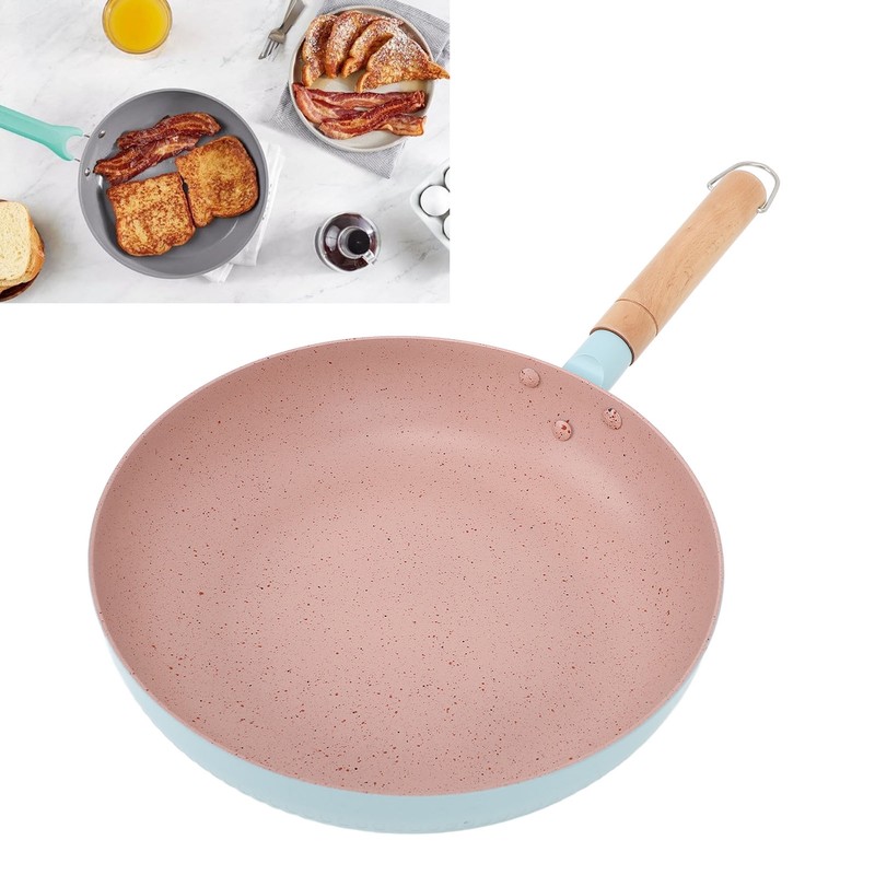 Frying Pan Egg Omelette Pan with Wooden Handle Heat Resistant