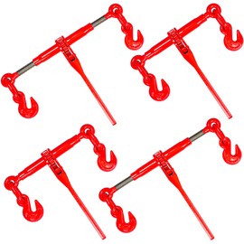 Digank Ratchet Chain Binder 3/8"-1/2" 4pack Load Binders 9200 Lbs Working Load Breaking，Chain Binders Ratcheting Heavy Duty of Transportation, Agricultural Machinery and Other Fields