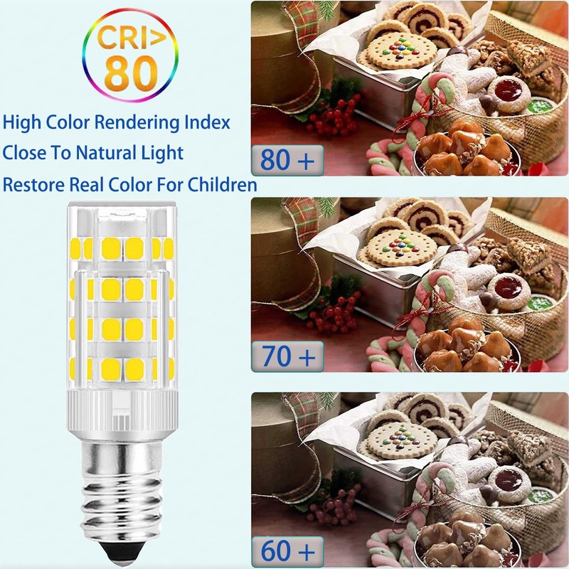 GFLSD E14 LED Bulbs Dimmable,4W 120V 350LM T4 40W Halogen