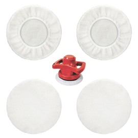 Zernblend 4 Piece Lambswool Polishing Covers for 220 mm - 250 mm Polishers, Polishing Attachment, Car Polishing Set, Polishing Wool