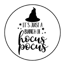 Halloween Stickers, Envelope Seals, Labels, Tags, Favors, Stamps, 1.5", Round, (30 Count) Witch