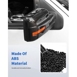 Full Mirror Covers Caps Compatible with 2009-2014 Ford F150 Raptor Door Side View Mirror Cover Caps Trims, Carbon Fiber