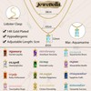 JeweBella 18K Gold Layered Necklaces for Women Girls Birthstone Necklace