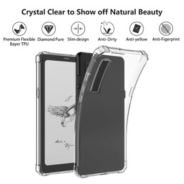 Aircawin Case for 6.13" Onyx Boox Palma/Boox Kant/Boox Kant 2 Mobile ePaper Case Clear,Slim Clear Case for Onyx Boox E-Reader case,Shockproof Lightwheight Soft TPU Back Cover Shell-Clear