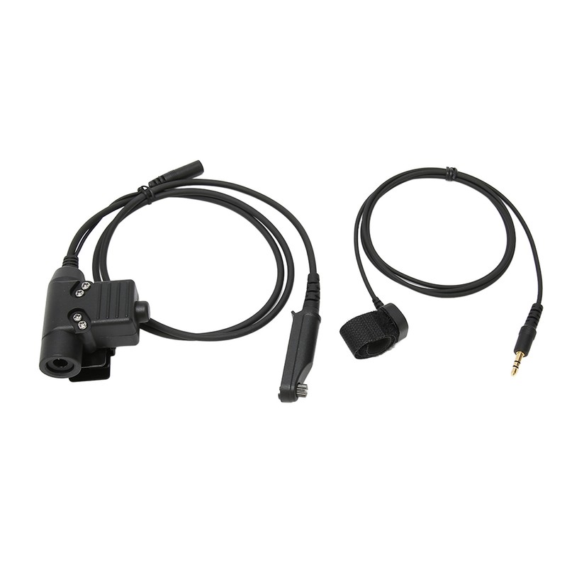 Throat Mic Headset 7.1mm Plug with PTT Adapter Push to