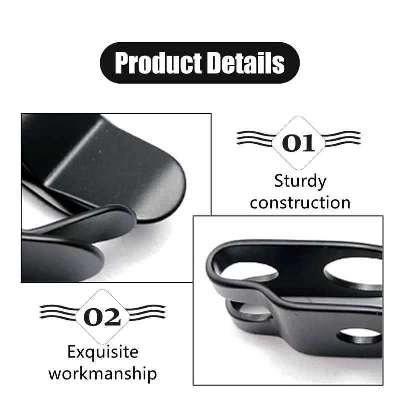 2 Set Kydex Belt Clip Professional Metal Knife Sheath Clip