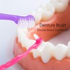 Pack of 4 Portable Denture Cleaning Brushes with Moderate Multilayer