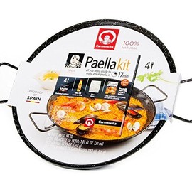 Paella Pan & Kit - Extra Virgin Olive Oil, Rice, Paella Stock with Saffron & Pan by Carmencita