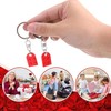 FiveMileBro 2 Pairs of Key Fob Heart, Partner Keyring, Red