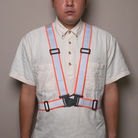 Ace WS9020 Safety Vest, Reflective Vest, Taski Shape, Orange, Wide Reflective Material, One Size Fits All