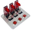 3 Rows Safety Cover Toggle Switch with Red Indicator Light