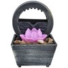 3V USB Plastic Flower Water Fountain LED Tabletop Fountain with