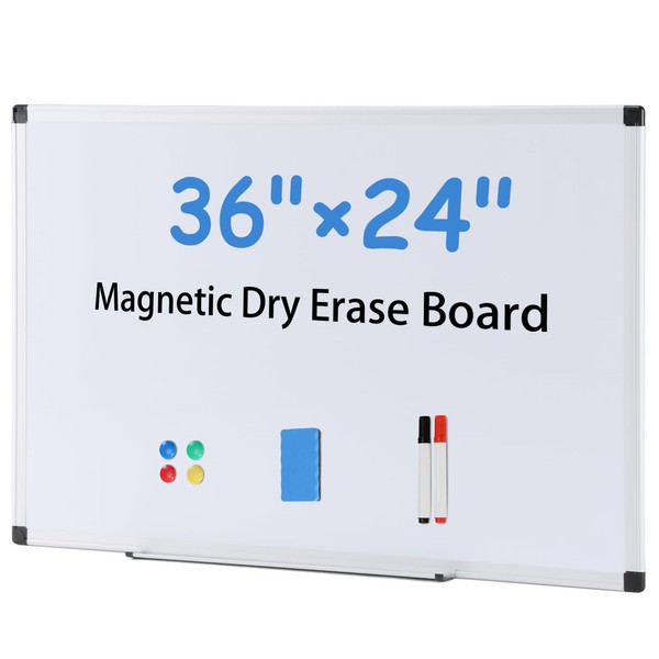 Magnetic Dry Erase Board 36 x 24 Inches - Large