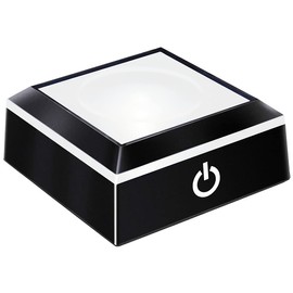 EUSTUMA LED Light Base Non-Slip Square Display Stand In A Variety of Colors,Suitable for Glass Crystal Spherical Artwork (Led Base for Glass Ball)