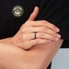 King Will 3mm Black Dome Titanium Ring Matte Finish Wedding
