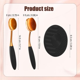 3pcs Sunscreen Applicator Set, Sun Lotion Applicator Portable Sun Cream Brush Practical Rose Gold Sunscreen Brush with Cleaning Mat Travel Size Sunblock Applicator for Kids Adults Families