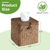 S310 Tissue Box Cover Square, Woven Tissue Box Holder with