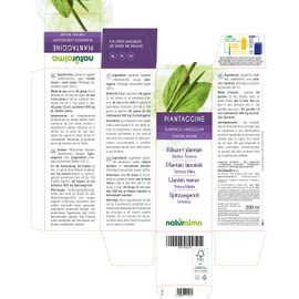 Plantain or Lung Leaf (Plantago lanceolata) Leaves Alcohol-Free Mother Tincture Naturalma Liquid Extract Drops 200 ml Dietary Supplement Vegan