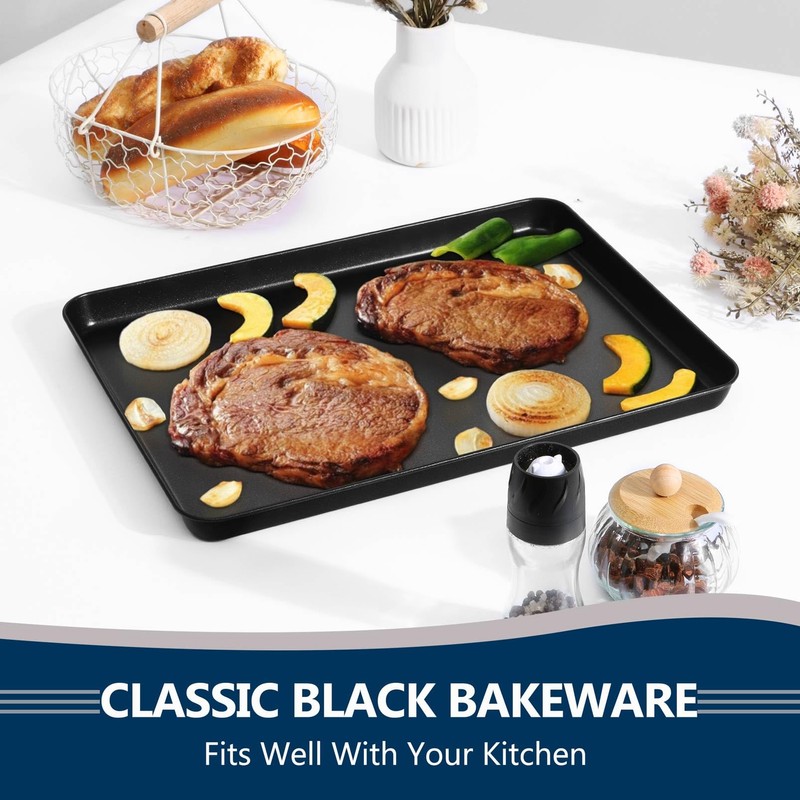 P&P CHEF 16 Inch Baking Cookie Sheet Pan, Carbon Steel