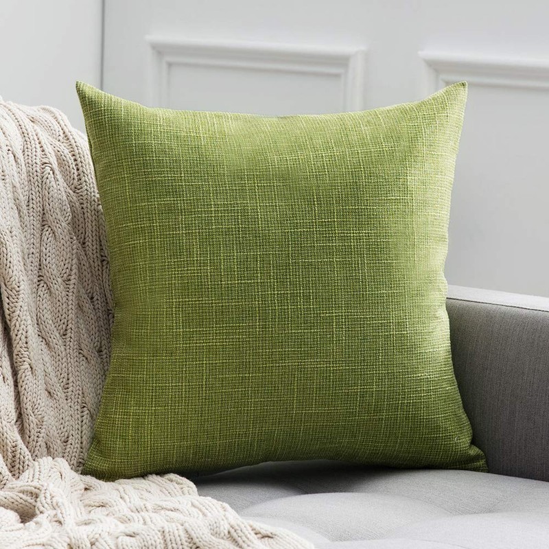 Miulee Pack of 2 Linen-Look Home Decorative Cushion Covers with
