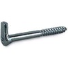 5.8x100mm Heavy Duty L Hook Screws Pack of 4 with Rawl Plugs | Wall Mount Zinc-Plated Steel Hooks for Garage, Shed, Storage | Slotted Thread L-Shaped Hooks for Hanging & Fixing