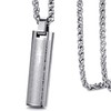 MOO&LEE Stainless Steel Lords Prayer Bar Necklace for Men 24