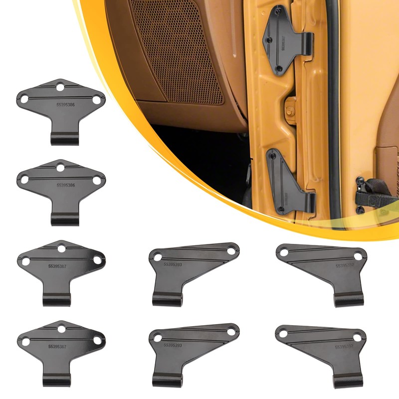 MITZONE Wrangler Door Hinge Kit Compatible with 2007-2018 Jeep Wrangler