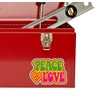 2 x 10cm Peace Love Sticker Decal Symbol Hippy Camper
