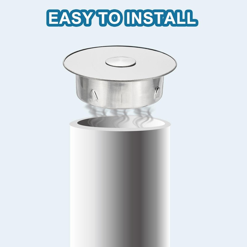 PATIKIL Chimney Hole Cap, 63mm(2.5") Tightness Adjustable Round Stainless Steel