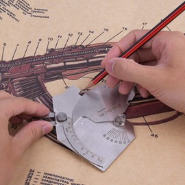 Welding Gauge, MG-8 Bridge Cam Welding Inspection Gauge Welded Surfaces Joint Undercut Fillet Leg Throat Gage Measuring Rulers Welding Undercut Gague