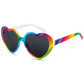 AGGKKY Heart Sunglasses for Women Men Fashion Lovely Shaped Sunglasses Vintage Cute Sun Glasses for Women