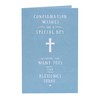 UK Greetings Confirmation Card For Boy With Envelope - Blue