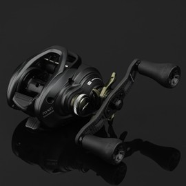 Gomexus FH85 Reel Handle, Daiwa (Daiwa), Shimano (Shimano), Bait Reel Compatible, Carbon Double Handle, Seaborg, Saltiga, Ocea Conquest, Dual Axis Reel Handle Replacement, 85mm, with Handle Knob, Bait