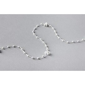 Replacement 89mm (3.5") Vertical Blind White Beaded Bottom Chain, 50 clips