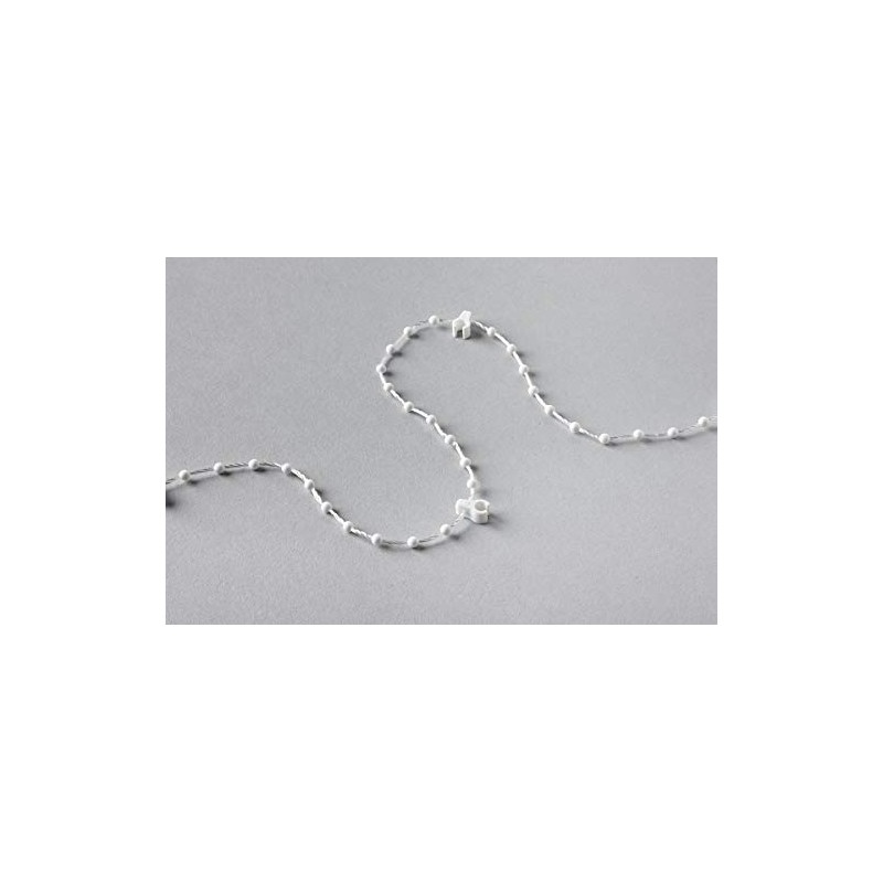 Replacement 89mm (3.5") Vertical Blind White Beaded Bottom Chain, 50