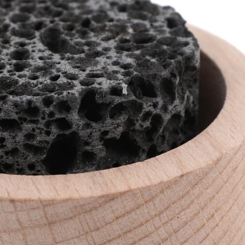 Passive Essential Oil Diffuser Lava Rock with Wood Base