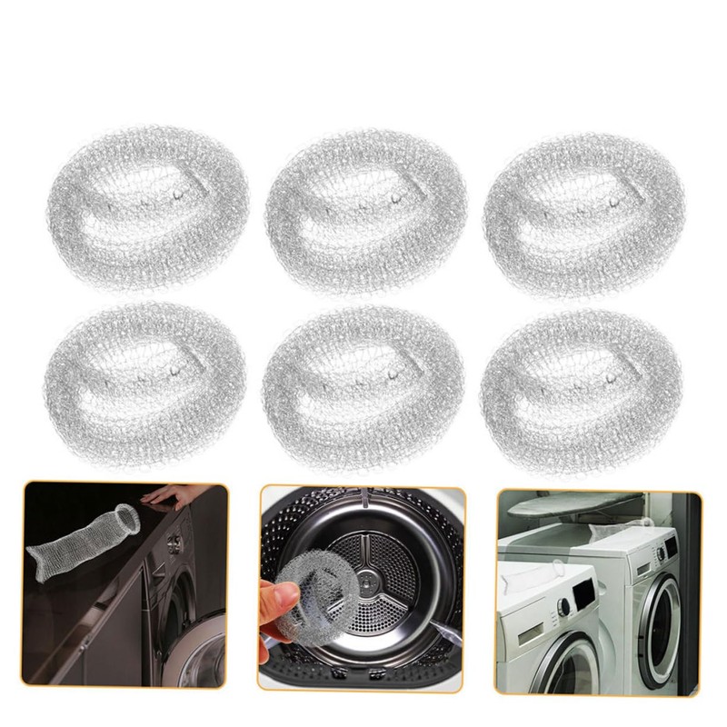 Operitacx 50pcs Lint Filters for Washing Machine Hose Stainless Steel