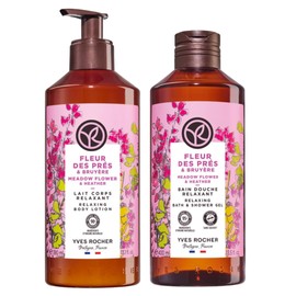 Yves Rocher MAXI SET CORPORAL aroma Flor Silvestre y Brezo: Crema fluida 390 ml + Gel de ducha 400 ml