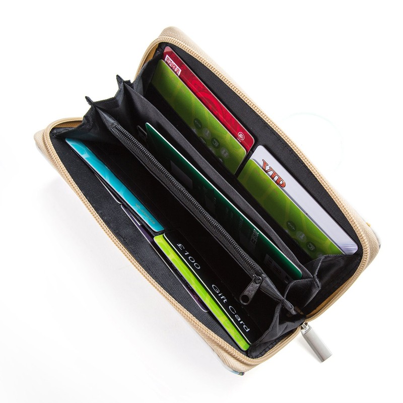 DonDon Women's Purse with Zip, Unicorns and Flamingos Turquoise