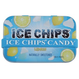 ICE CHIPS Xylitol Candy Tins (Lemon, 6 Pack); Low Carb, Gluten Free - Includes BAND as shown