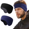 WTACTFUL 2 Pieces Winter Double-Layer Fleece Ear Warmers Muffs Headband