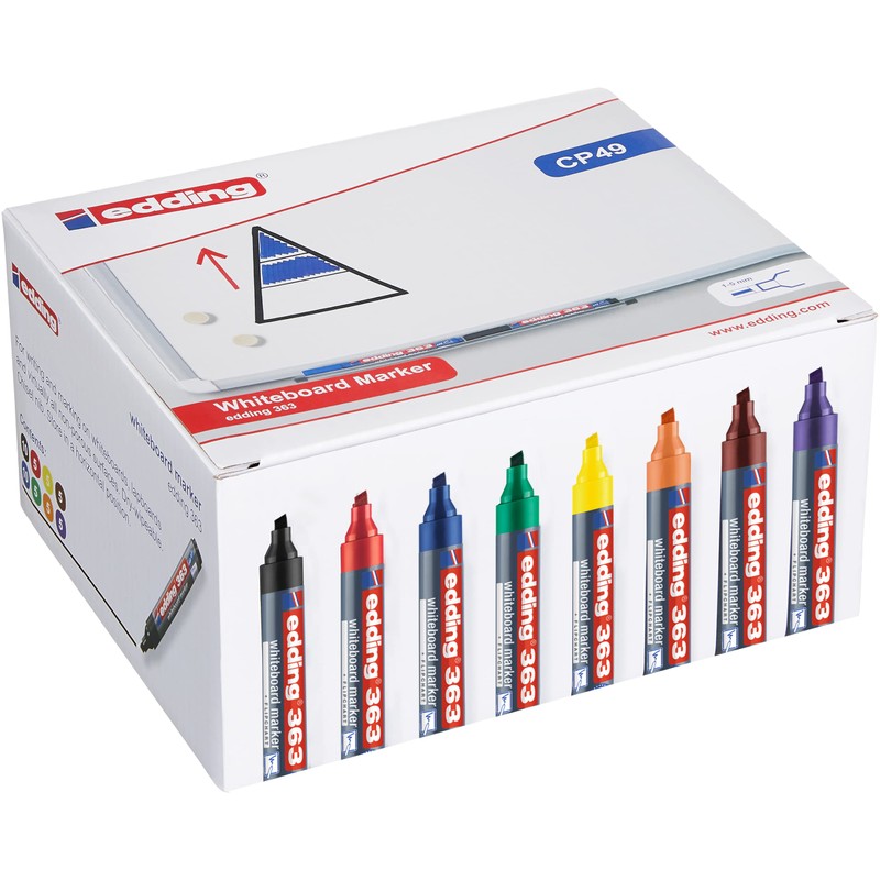 edding 363 whiteboard marker set - multi-coloured - 50 whiteboard