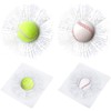 3D Simulation Tennis Break Glass Car Window Sticker, Baseball Broken