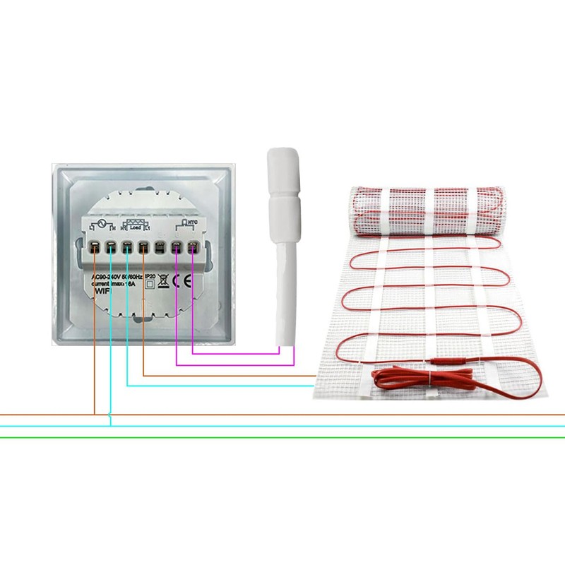 Sone Smart One Zigbee Tuya TE-1Z Floor Wired Thermostat Heater