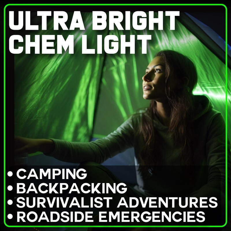 Green Glow Sticks Emergency Chem Lights (6", 25 Pack) Military